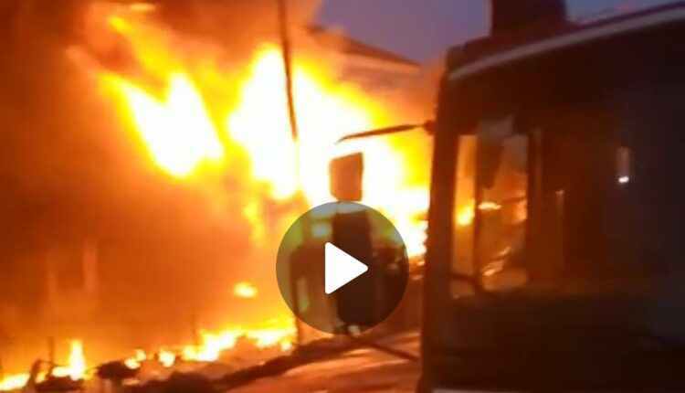 BREAKING:Panic As  Fuel-Laden Tanker Explodes In Ibadan (VIDEO)-EAGLESSIGHTNEWS