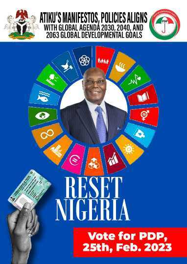 Atiku's Manifesto, Policies Align With UN- SDGs 2030, 2040, 2063 Global Agenda Developmental Goals - Hon Kunle Yusuff MON