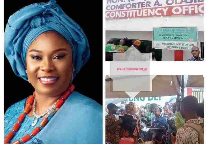 100-Day In Office: Mammoth crowd In Ibadan North Agog As Comforter Commissions Constituency1 Office, Presents Awards, Gifts Out Cash To Residents(Photos)