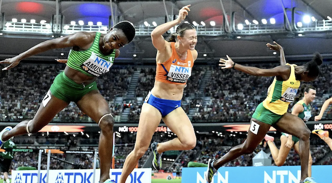 Nigerian World Record Holder , Tobi Amusan Crashes Out of Olympic 100m Hurdles (Photo