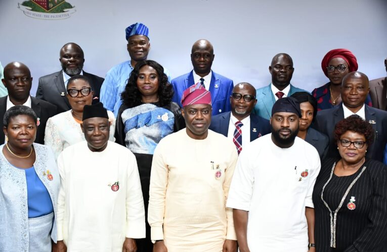 Just In:Makinde swears in 48 Permanent Secretaries.