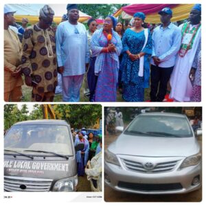 Just In: Olatunji Gifts Oluyole LG Legislative House Leader New Car as NULGE Receives 18‑Seater Bus