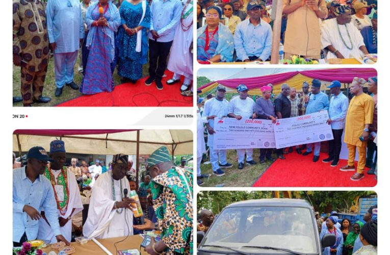 One-Year Anniversary: Deputy Gov’s Wife Lauds Olatunji’s Grassroots Drive, Residents Receive Cash and Gifts