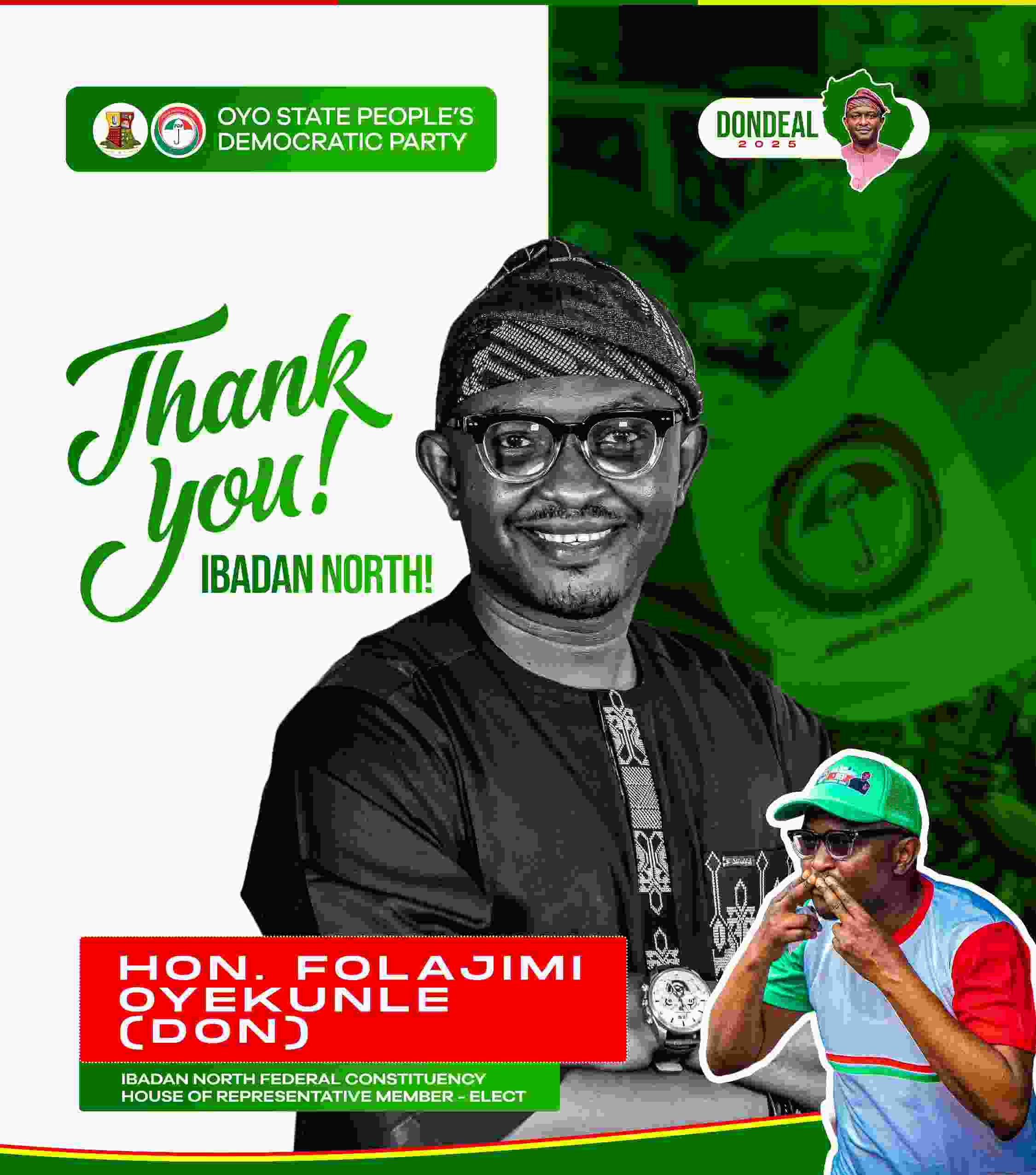 “Together, We Have Made History in Ibadan North — Rep-Elect DoN Speaks After Landslide Victory